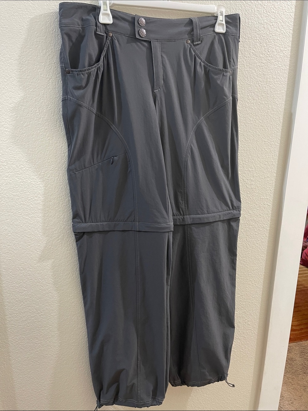 Athleta Charcoal Convertible Cargo Pants